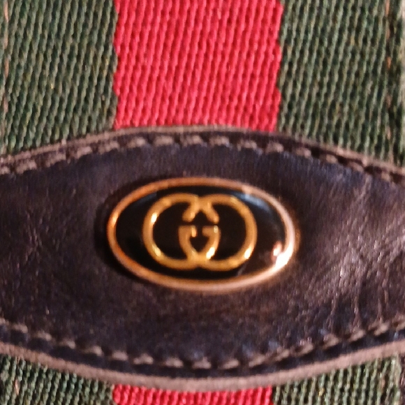Gucci Black Canvas Clutch with Red and Green Stripe - Picture 15 of 15